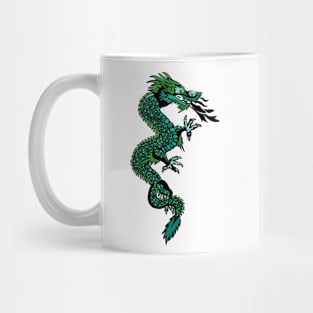 Chinese green dragon design Mug